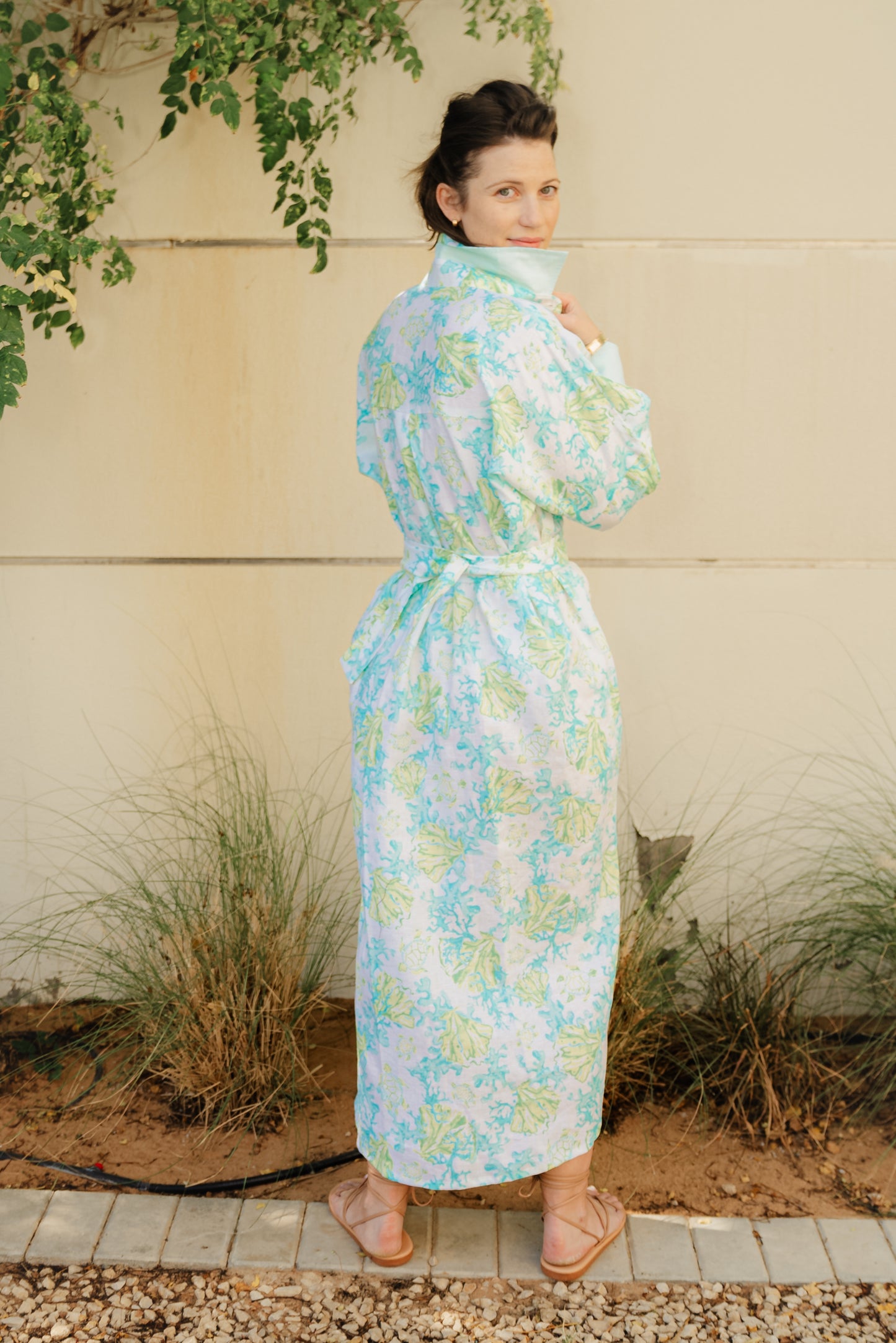 EVERYDAY SHIRT DRESS *Limited Edition Coral Print