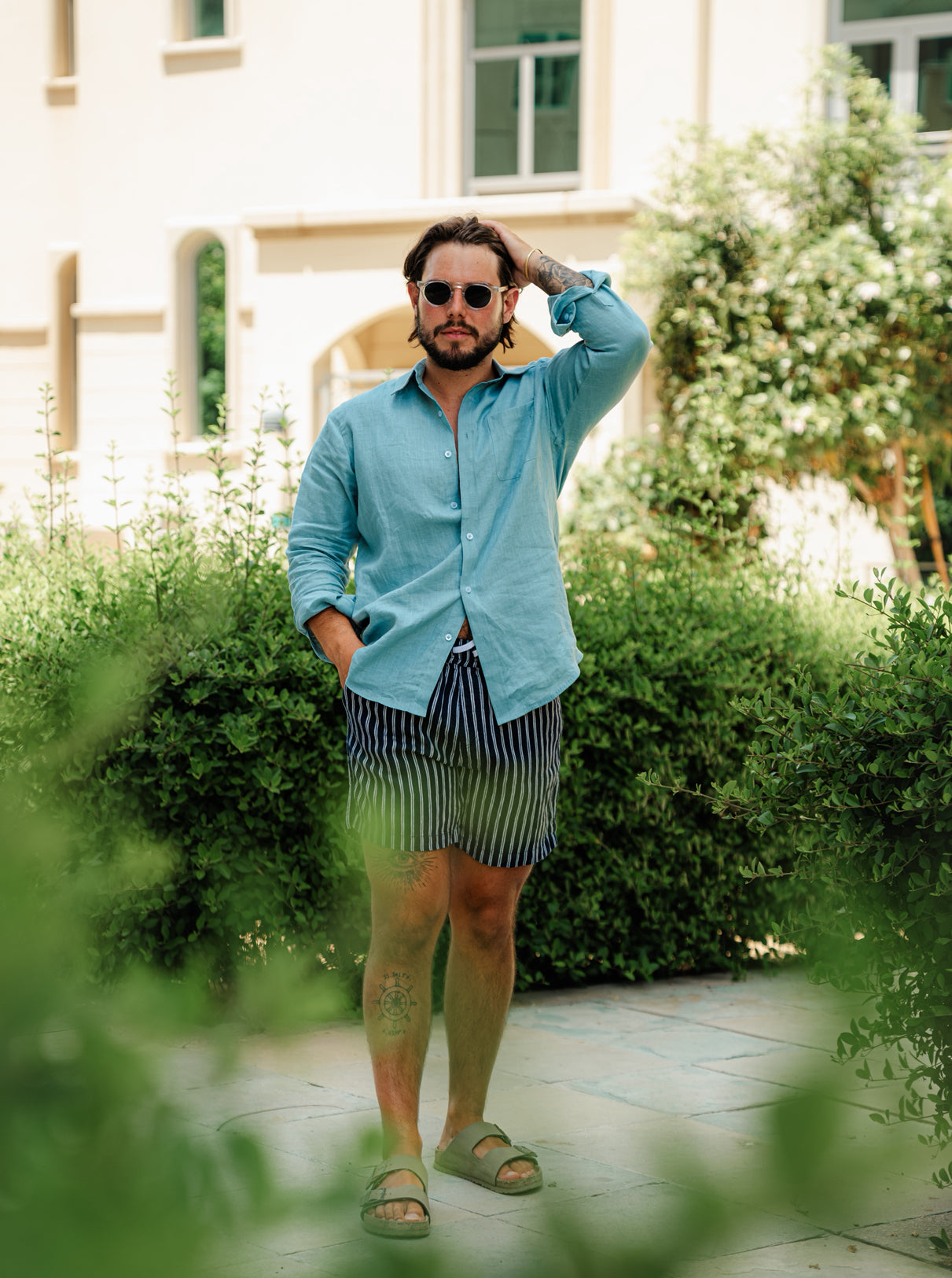 Classic Short - Navy Stripe