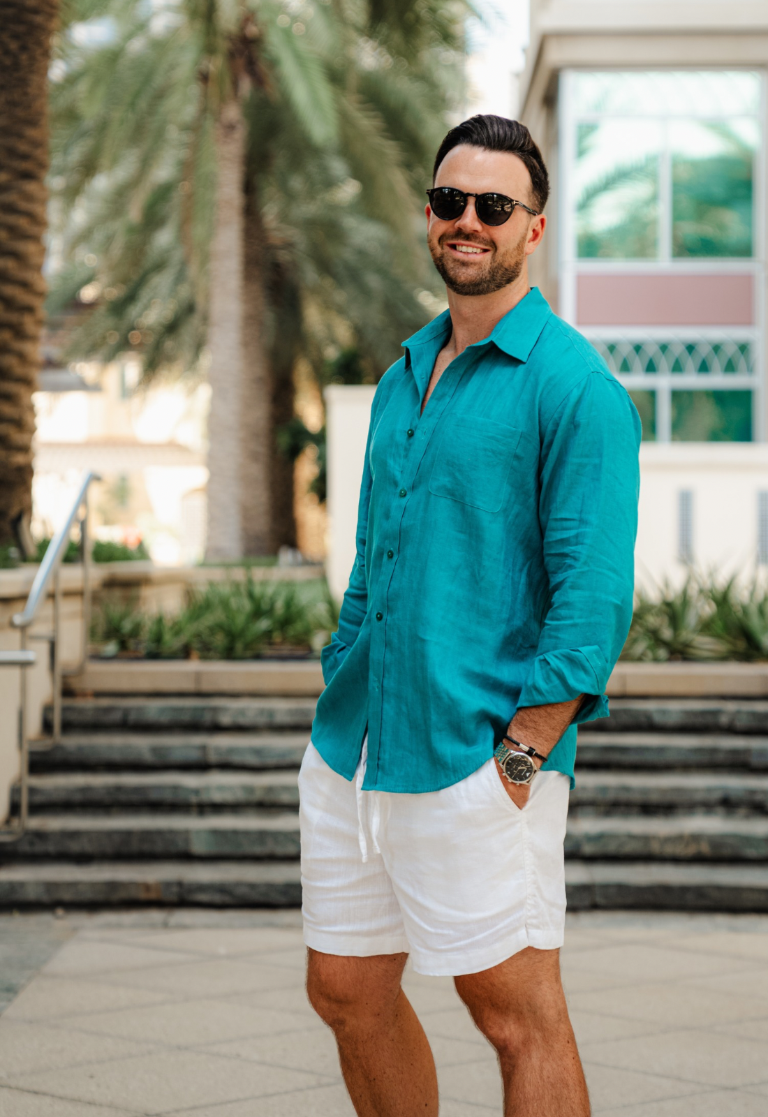 NEW - THE LINEN SHIRT - Turquoise