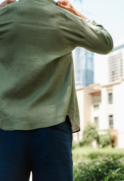 NEW - THE LINEN SHIRT - Sage