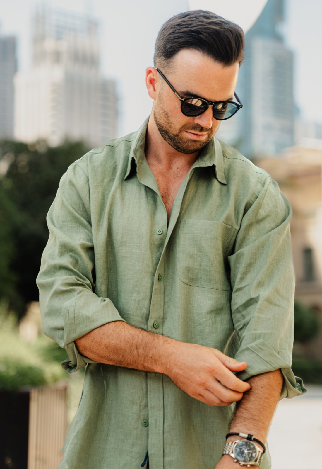 NEW - THE LINEN SHIRT - Sage