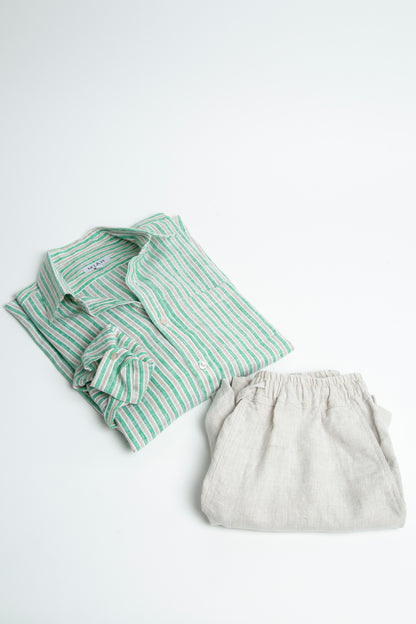 THE LINEN SHIRT - Greeny